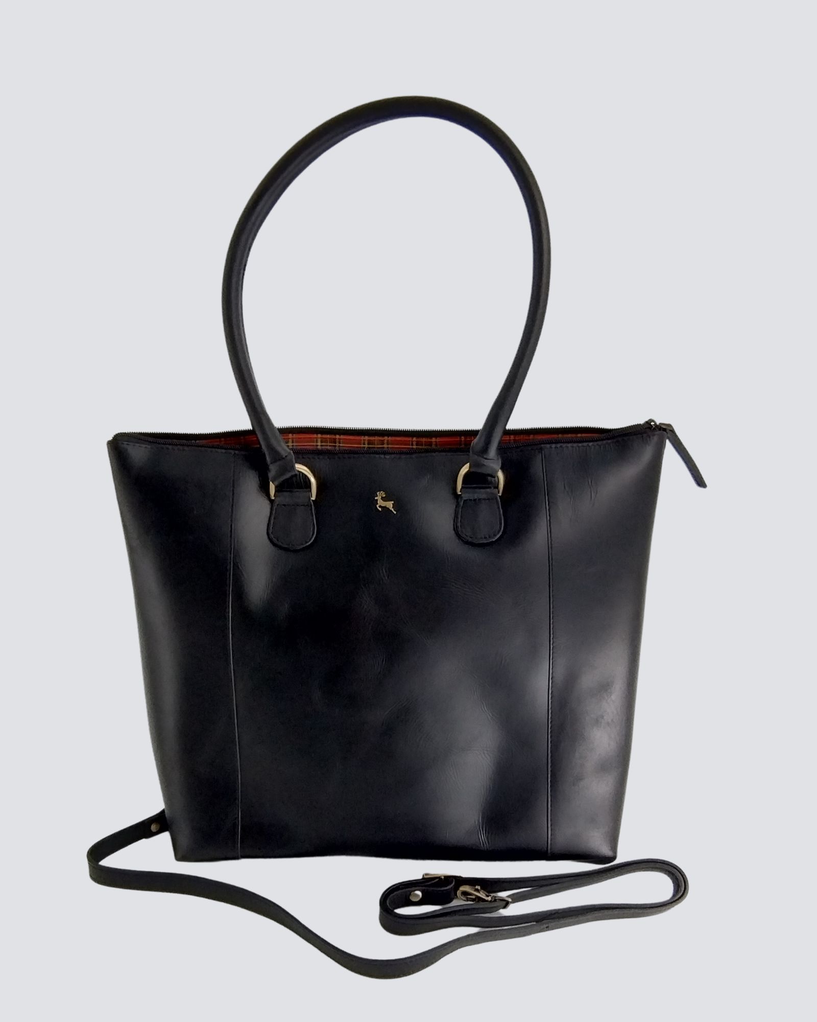 Ashwood ženska kožna torba elegantna crna