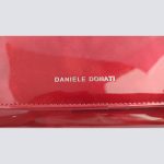 Daniele donati ženski kožni novčanik crveni lakirani