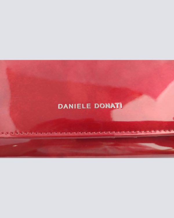 Daniele donati ženski kožni novčanik crveni lakirani