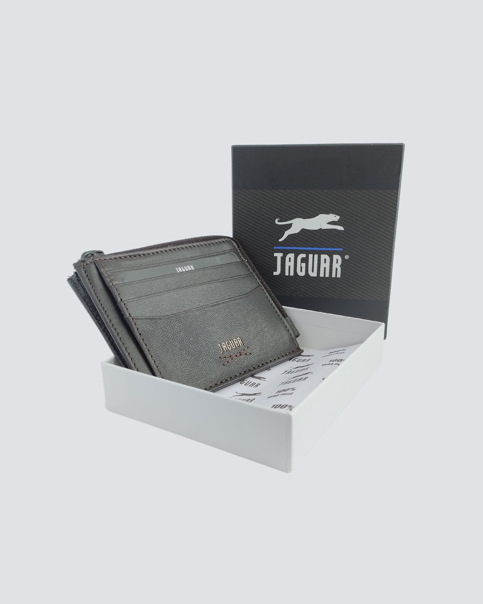 Jaguar muški kožni novčanik card holder braon