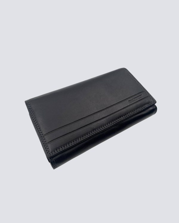 Valentini ženski kožni novčanik crni luxury edition