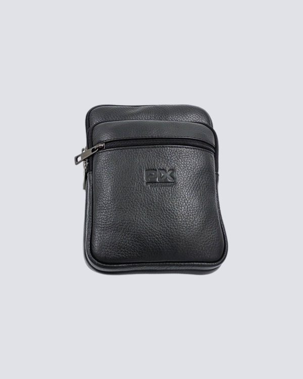 Polo Xchange muška torbica – crna kožna sa tri zipera