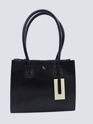 Ashwood ženska kožna torba elegantna crna sa pregradama