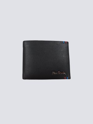 Pierre Cardin muški kožni novčanik - crni (crveno-plavi-detalj)