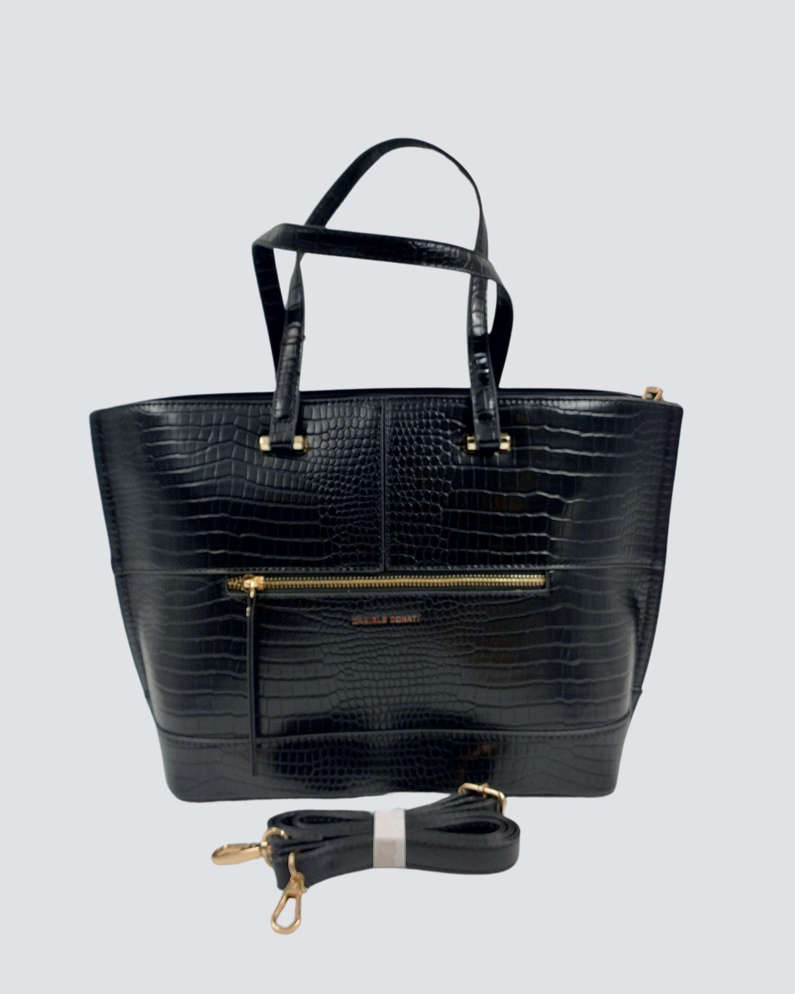 Daniele Donati ženska torba – crna zmijska koža dezen