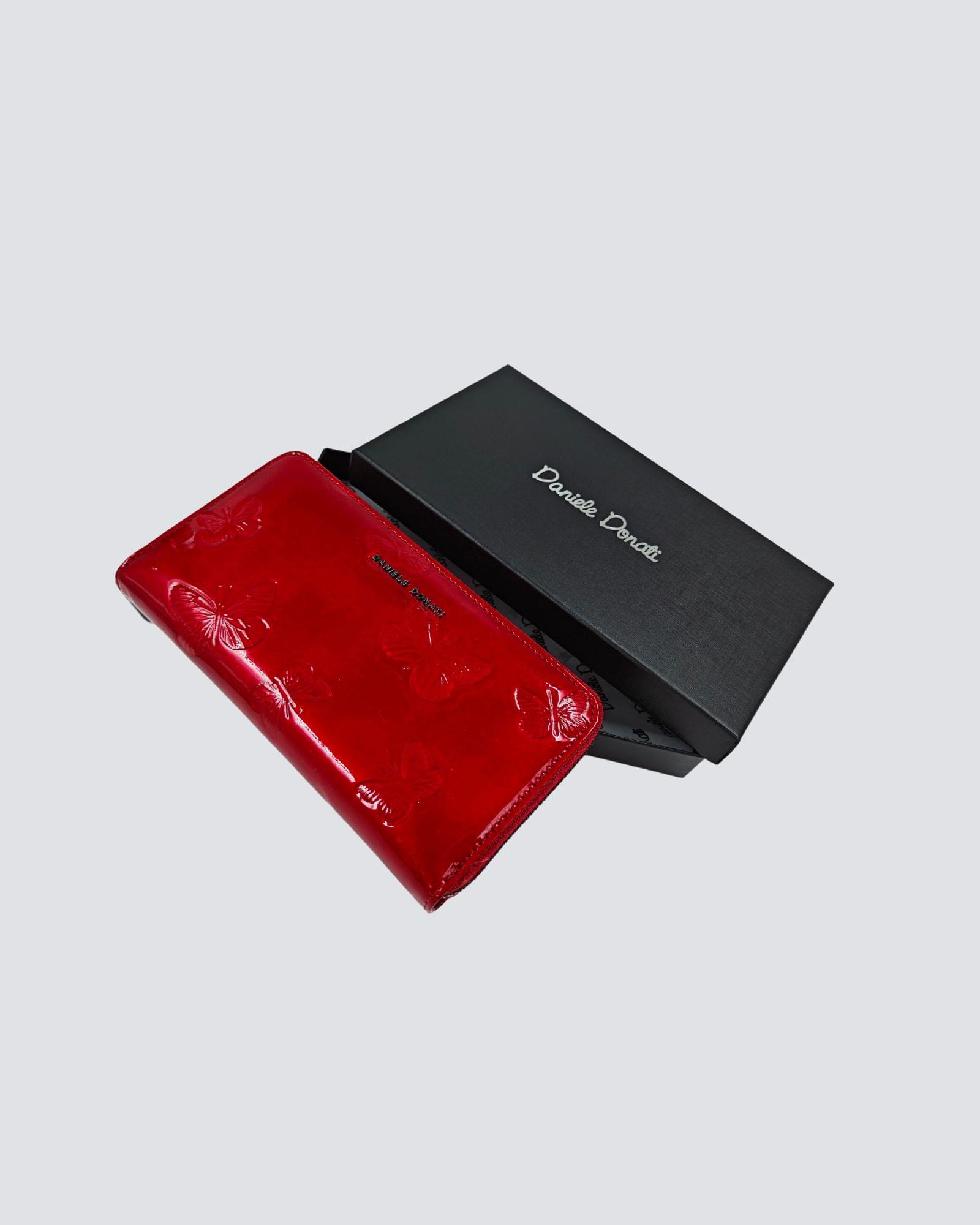 daniele-donati-zenski-kozni-novcanik-sa-ziperom-crveni-leptiric